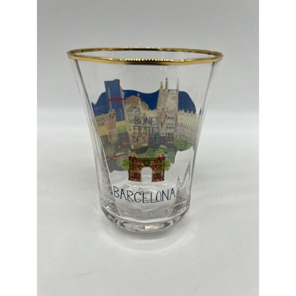 Anthropologie Holiday In The City Juice Glass 2024 Single Barcelona - Picture 1 of 3